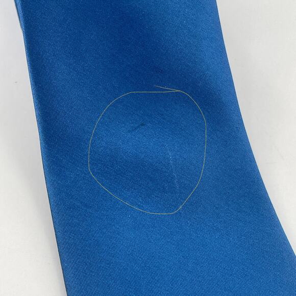 MICHAEL Michael Kors Bue Silk Initial Logo Classic Solid Mens Tie - Picture 2 of 10